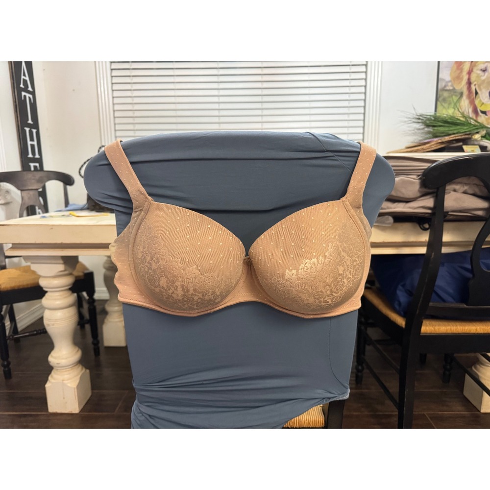 Soma Stunning Support Full Coverage Bra 38G Tan Beige Floral Lace Underwire
